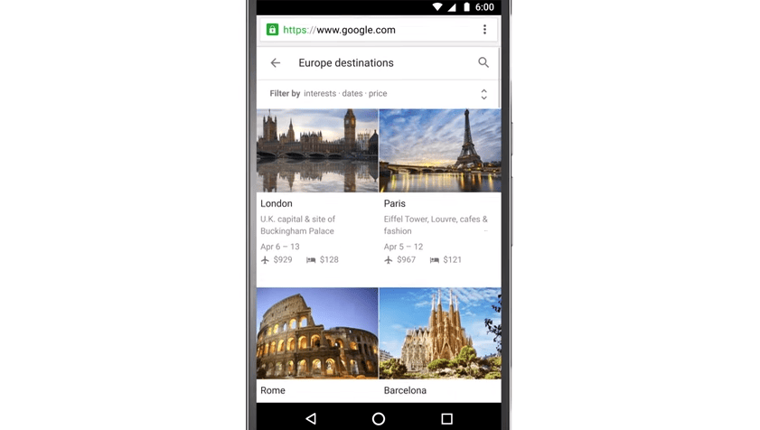 google destination