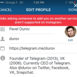 Instagram ne veut pas non plus de liens vers Telegram ou Snapchat Instagram ne veut pas non plus de liens vers Telegram ou Snapchat