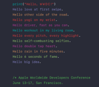 WWDC 2016 Apple