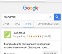 onglet app google