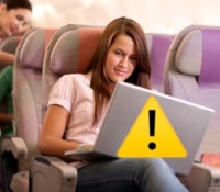 Ordinateur portable en avion