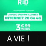 SFR RED prolonge à vie l’offre de 20 Go à 3,99 euros/mois pour ses abonnés SFR RED prolonge à vie l’offre de 20 Go à 3,99 euros/mois pour ses abonnés