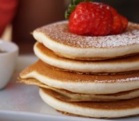 Food Pancakes Breakfast Strawberry Plate