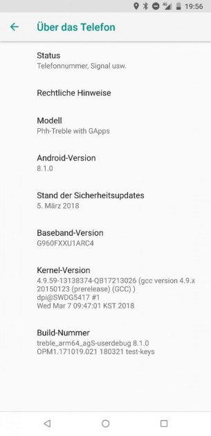 Samsung Galaxy S9 AOSP 81 2