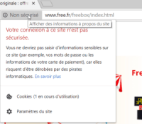 Chrome 68 non sécurisé Free