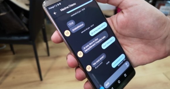 Android Messages thème sombre Android Messages thème sombre