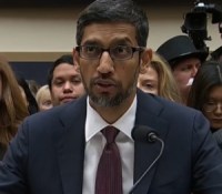 Sundar Pichai devant le Congrès. Crédit : KGO-TV