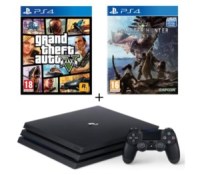 PS4 Pro avec GTA 5 et Monster Hunter