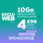 🔥 Bon plan : un forfait 4G tout illimité avec 10 Go de data à 4,99 euros avec deux mois offerts