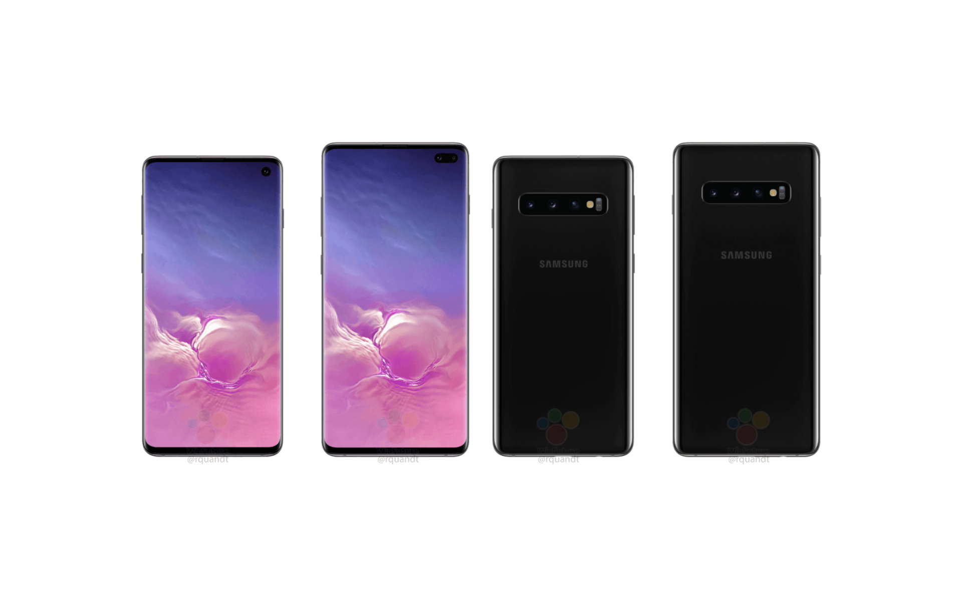 Rendu presse supposé des Galaxy S10 et S10+