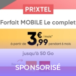 Prixtel : un forfait mobile jusqu’à 50 Go de données à partir de 3,99 euros/mois Prixtel : un forfait mobile jusqu’à 50 Go de données à partir de 3,99 euros/mois