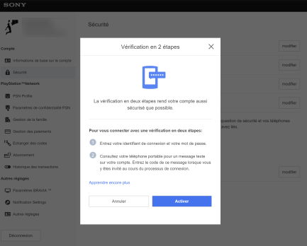 PlayStation double authentification 2