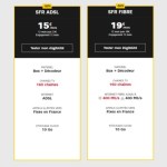 SFR : les offres Starter ADSL/Fibre avec 50 % de remise pendant un an SFR : les offres Starter ADSL/Fibre avec 50 % de remise pendant un an