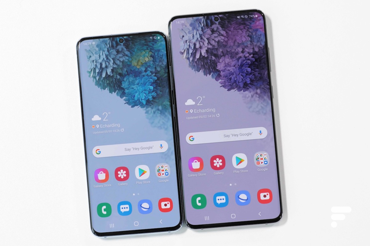 Le Galaxy S20, à gauche, et le Galaxy S20+, à droite. Le Galaxy S20, à gauche, et le Galaxy S20+, à droite.