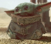 Baby Yoda (The Mandalorian) pixellisé