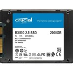 Moins de 10 centimes le Go pour le SSD Crucial BX500 d&rsquo;une capacité de 2 To