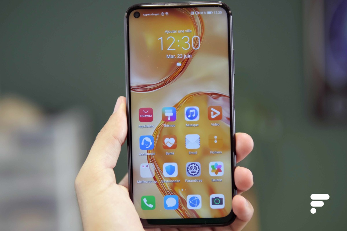 L'écran du Huawei P40 Lite // Source : Frandroid