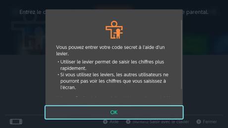 Nintendo Switch contrôle parental