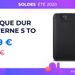5 To de stockage pour 110 euros avec le disque dur portable WD sur Amazon