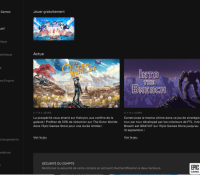 L'application du store d'Epic Games