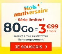 forfait cdiscount anniversaire 80 Go