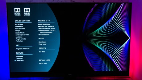 Le contenu du Blu-ray de demo Dobly Vision et Dolby Atmos