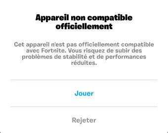 Problème de Fortnite sur le Mate 40 Pro