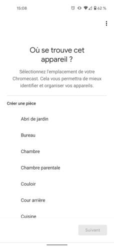 Localiser le Chromecast permet de l'identifier facilement par la suite // Source : Frandroid