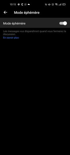 Mode éphémère Messenger (2)