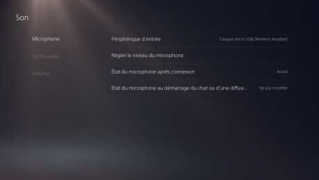 PS5 menu audio