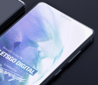 Concept d'un possible Samsung Galaxy S22 avec un caméra sous l'écran // Source : LetsGoDigital