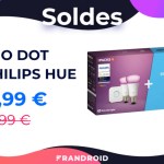 Ce pack Echo Dot + 2 ampoules Philips Hue n’est qu’à 85 € pour les soldes Ce pack Echo Dot + 2 ampoules Philips Hue n’est qu’à 85 € pour les soldes