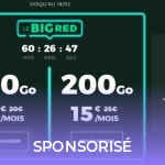BIG RED : seulement 3 jours pour profiter d’une grosse réduction sur ce forfait 200 Go BIG RED : seulement 3 jours pour profiter d’une grosse réduction sur ce forfait 200 Go