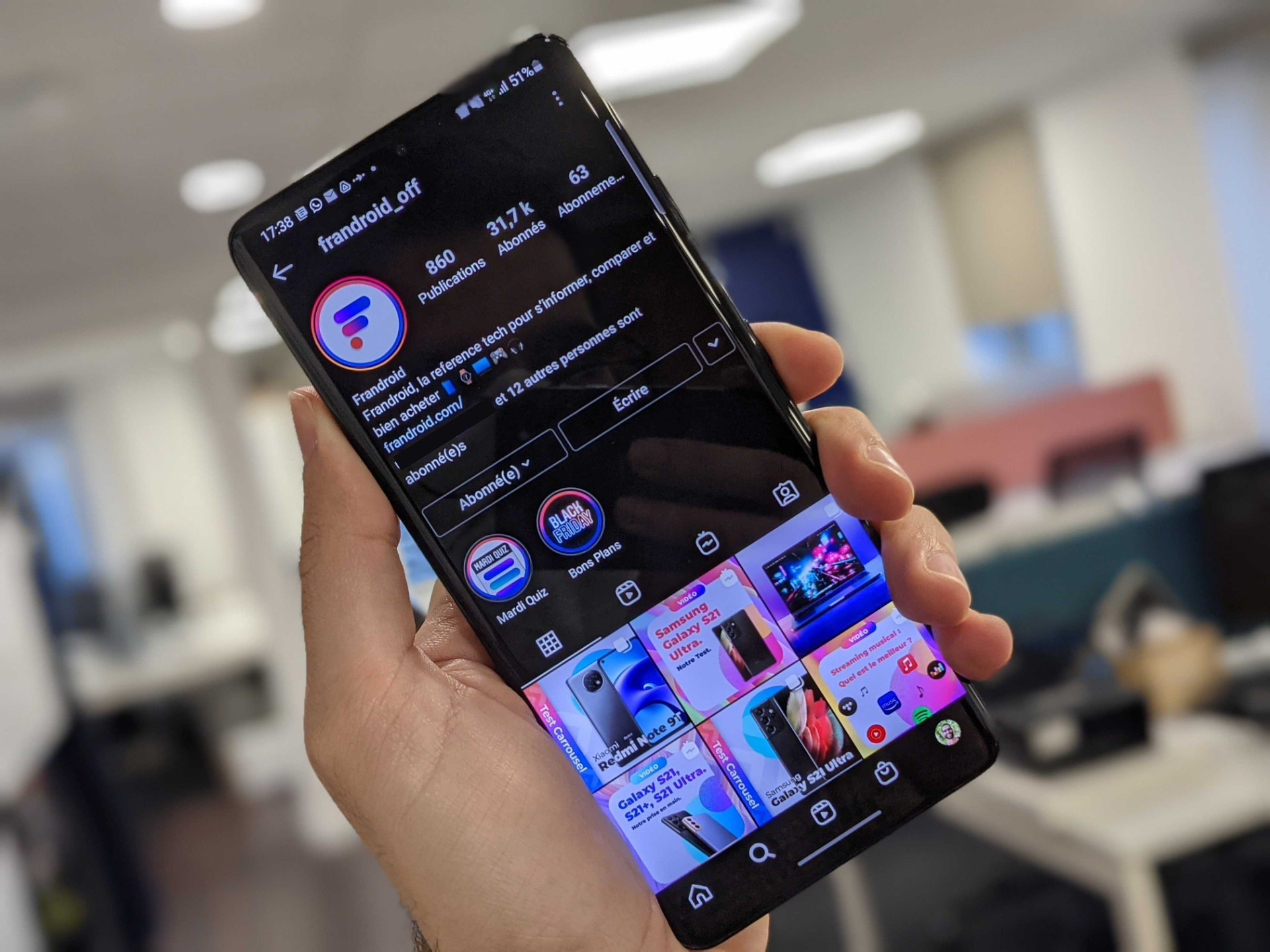 Compte Instagram de Frandroid