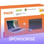 Avec 80 euros de réduction, ce pack Chromebook Acer est la bonne affaire du moment Avec 80 euros de réduction, ce pack Chromebook Acer est la bonne affaire du moment