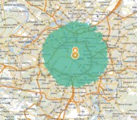 La limitation de 10 km autour de Frandroid // Source : Géoportail