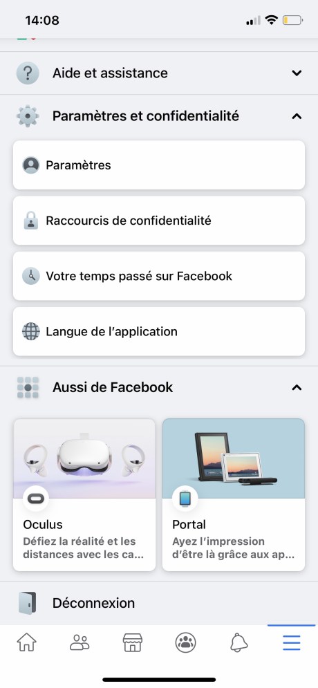 Comment changer son nom sur Facebook de son appli smartphone 02