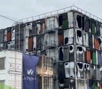Le data center d'OVH à Strasbourg après l'incendie // Source : StrasTV