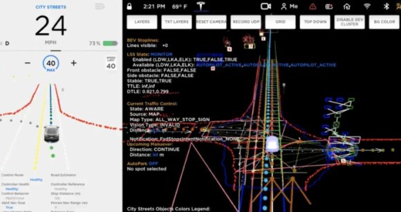 Les informations "secrètes" de l'option "capacité de conduite entièrement autonome" de Tesla // Source : Greentheonly sur Twitter Les informations "secrètes" de l'option "capacité de conduite entièrement autonome" de Tesla // Source : Greentheonly sur Twitter