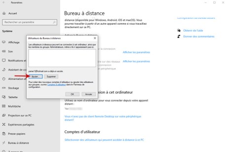 Autoriser la prise de contrôle à distance d’un PC sous Windows 10 006