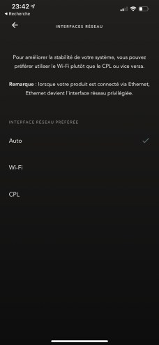 interface connexion Devialet app Phantom