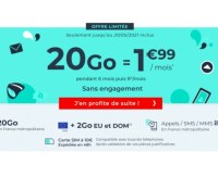 Forfait Cdiscount 20 Go 1,99€:mois