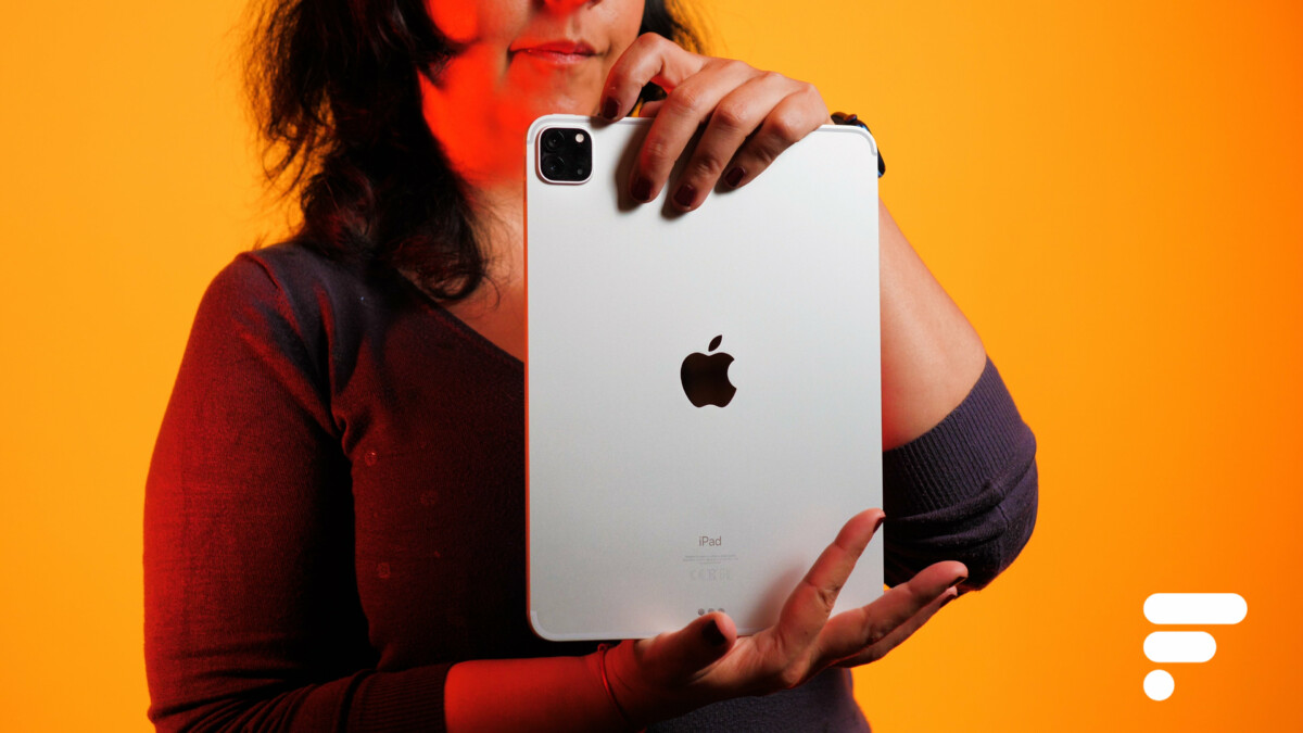Le module appareil photo de l'iPad Pro 11 pouces 2021 // Source : FRANDROID Le module appareil photo de l'iPad Pro 11 pouces 2021 // Source : FRANDROID