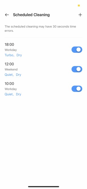 Créer un planning de cycle d'aspiration est très simple // Source : Frandroid / Yazid Amer