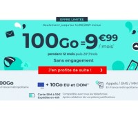 Forfait Cdiscount Mobile – 100 Go 9,99:mois