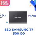 Amazon demande seulement 65 euros pour l&rsquo;excellent SSD Samsung T7 de 500 Go