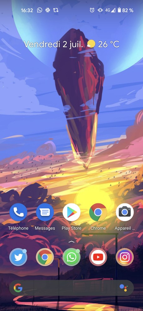 Capture écran Google Pixel 5