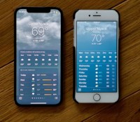 Ici les prévisions météo sur iOS 15 (à gauche) et celles affichées par iOS 14.6 (à droite) // Source : Chaim Gartenberg - The Verge