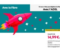 Boite Sosh à 14,99€:mois Fibre ou ADSL