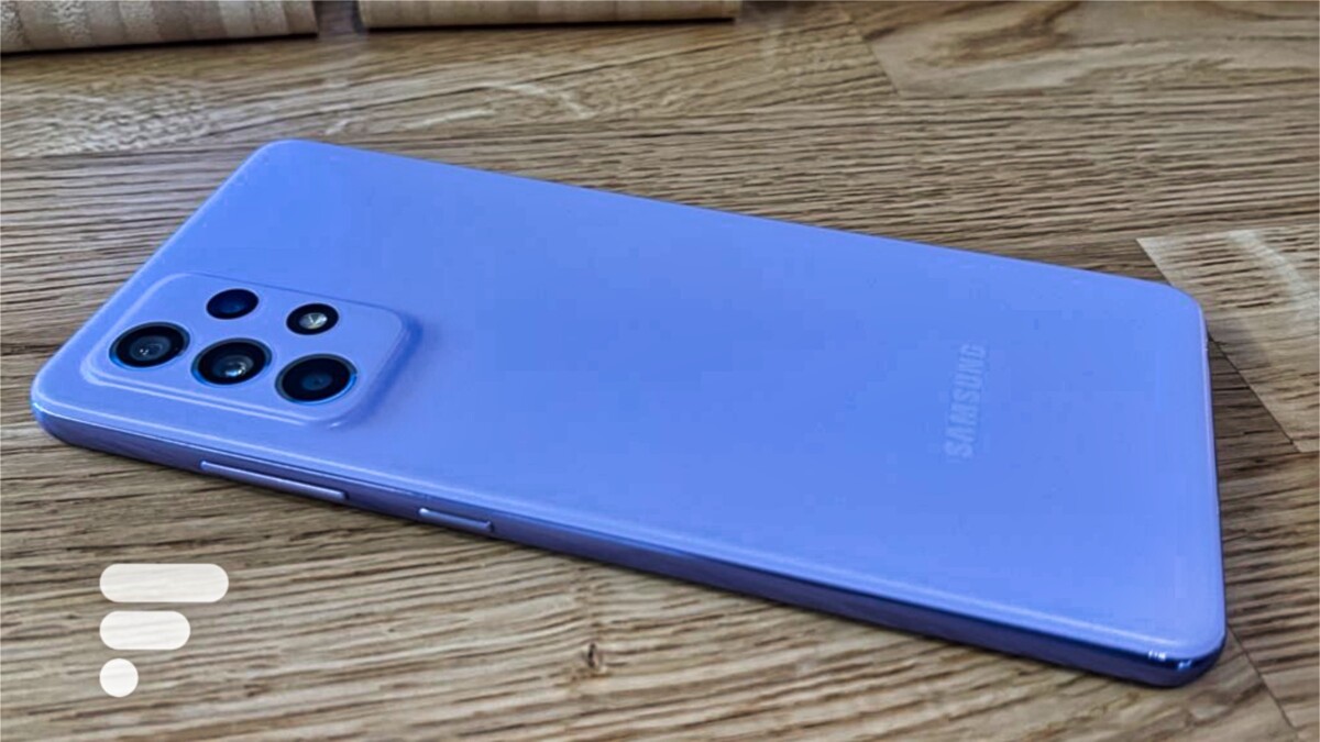 Le Samsung Galaxy A52S 5G en lavande // Source : FRANDROID - Melinda DAVAN-SOULAS Le Samsung Galaxy A52S 5G en lavande // Source : FRANDROID - Melinda DAVAN-SOULAS